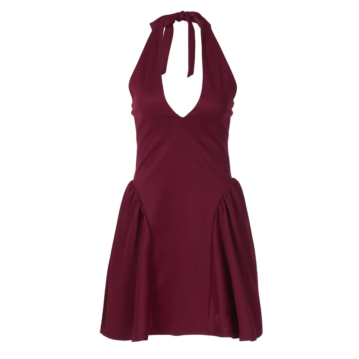 V-Neck Halter Party Dress