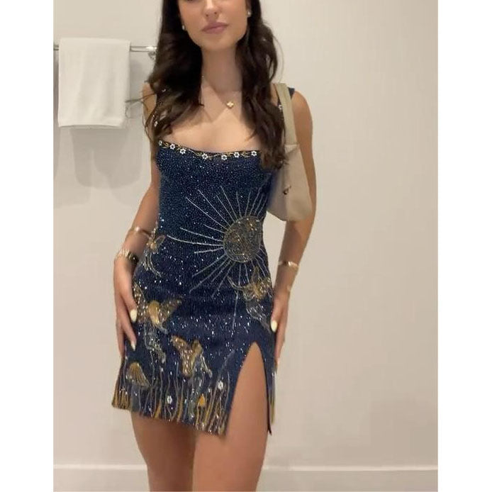 3D Cut Sling Dress