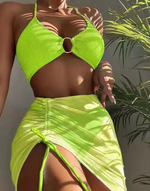3pcs Halter Bikini Set for Women