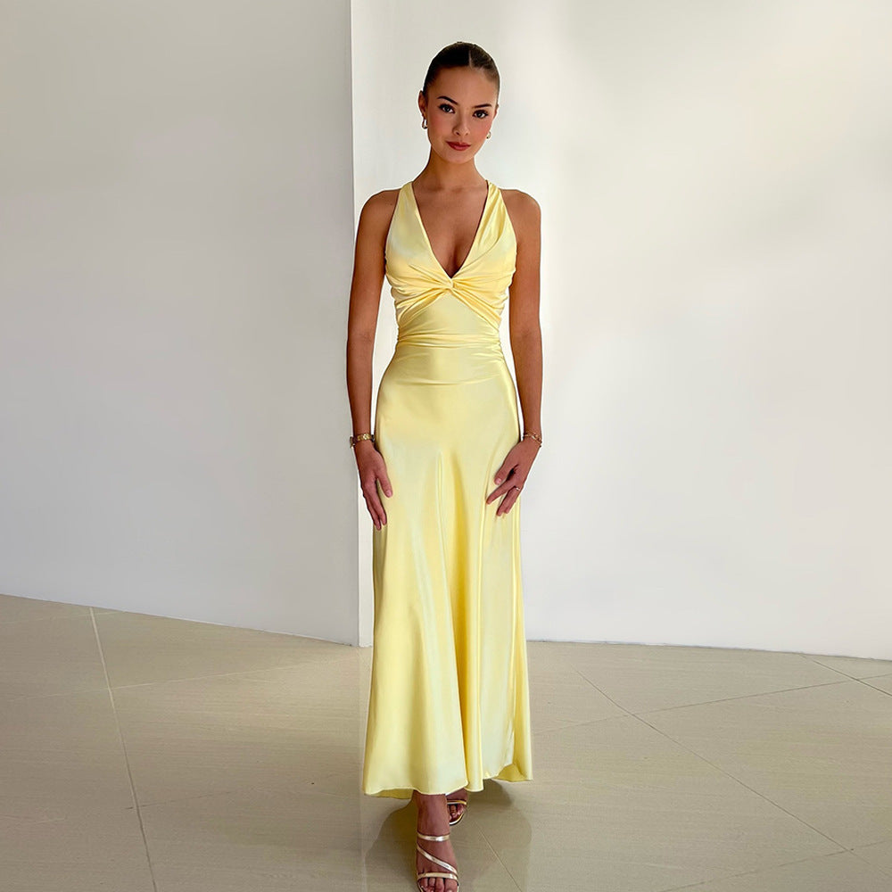 Slim-Fit Satin Dress