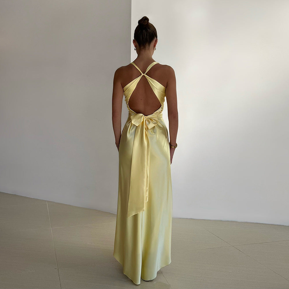 Slim-Fit Satin Dress