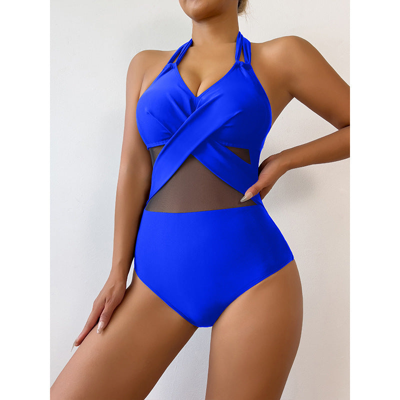One-piece Swimsuit Solid Color
