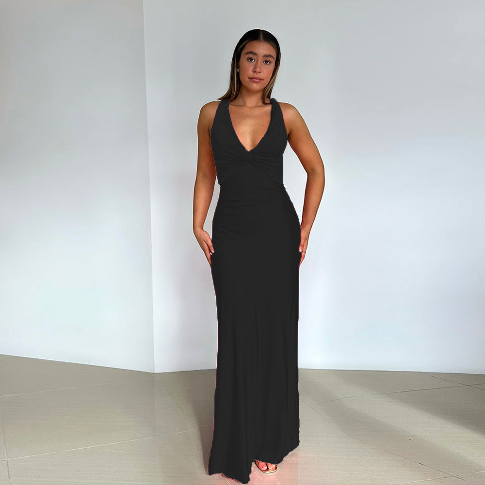 Slim-Fit Satin Dress