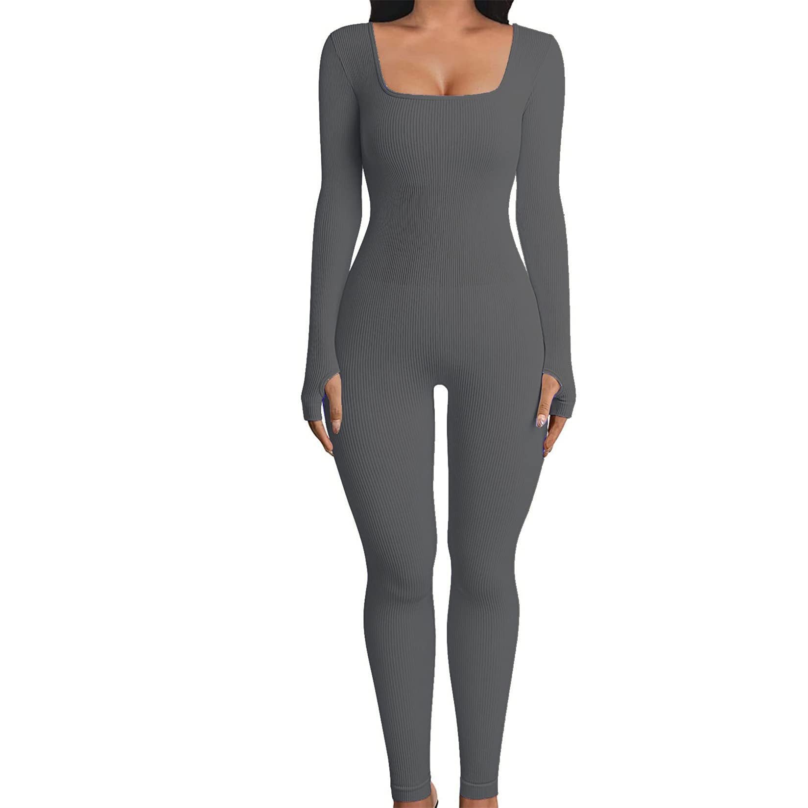 Women’s Seamless Square Neck Jumpsuit