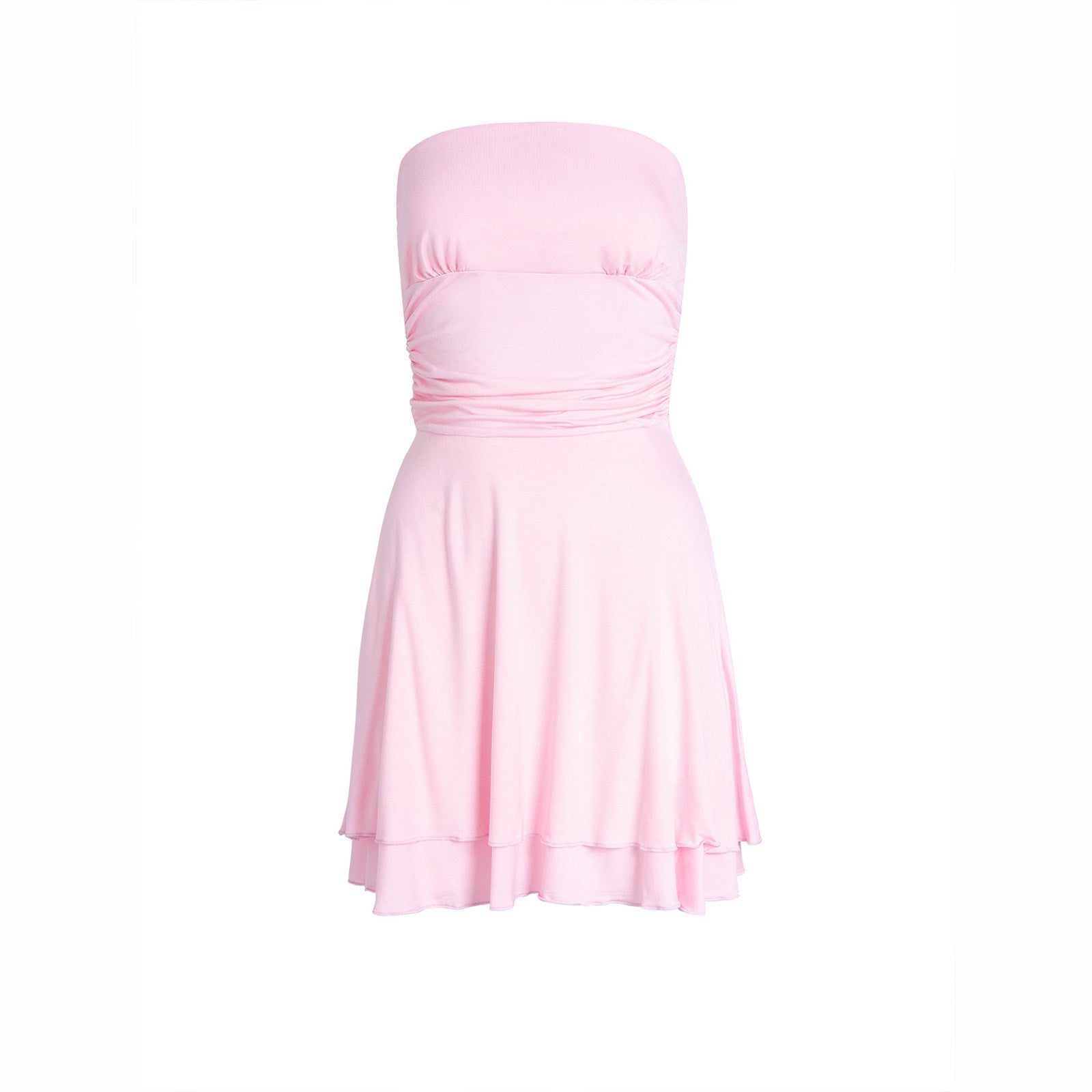 Y2K Sexy Pleated Tube Dress