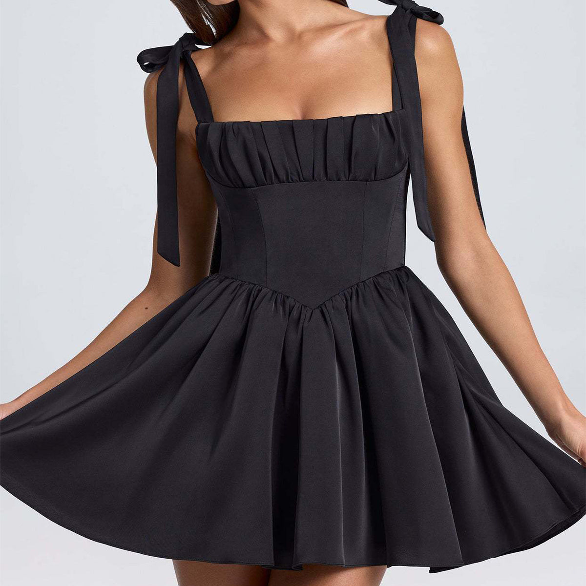 Bow-tied Strap Dress