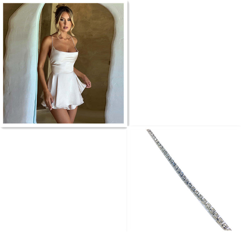 Sexy Suspender Satin Dress
