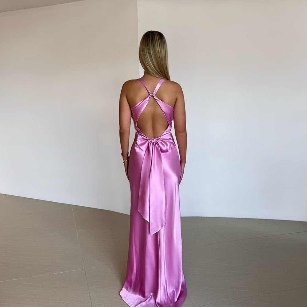 Slim-Fit Satin Dress