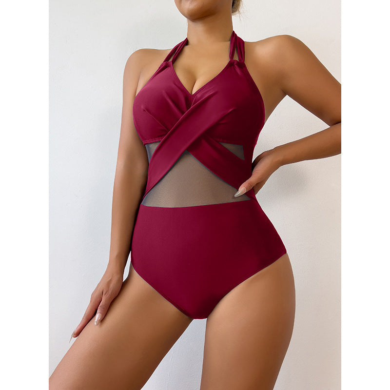 One-piece Swimsuit Solid Color