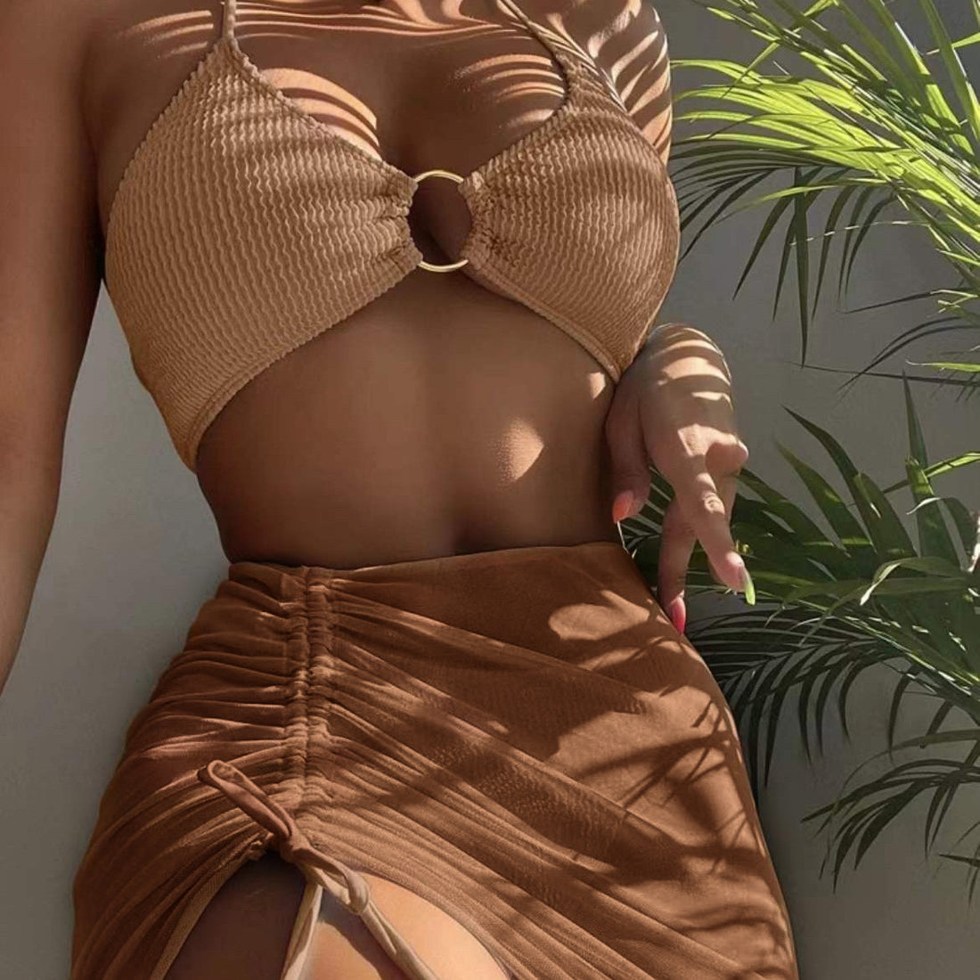 3pcs Halter Bikini Set for Women