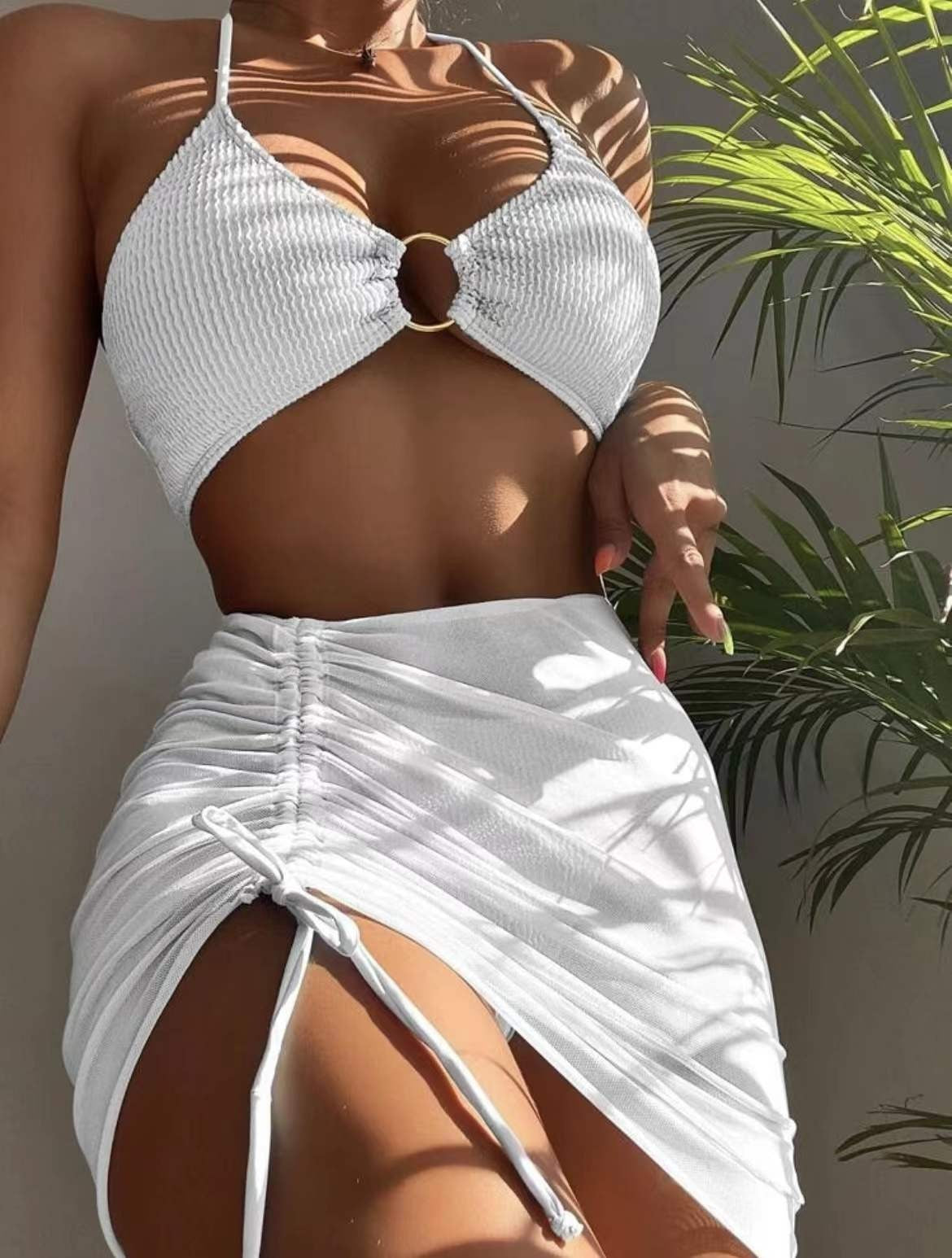 3pcs Halter Bikini Set for Women